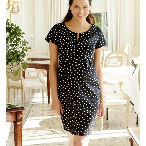 Seraphine Polka Dot Cotton Sateen Maternity Dress - Picture 2 of 4